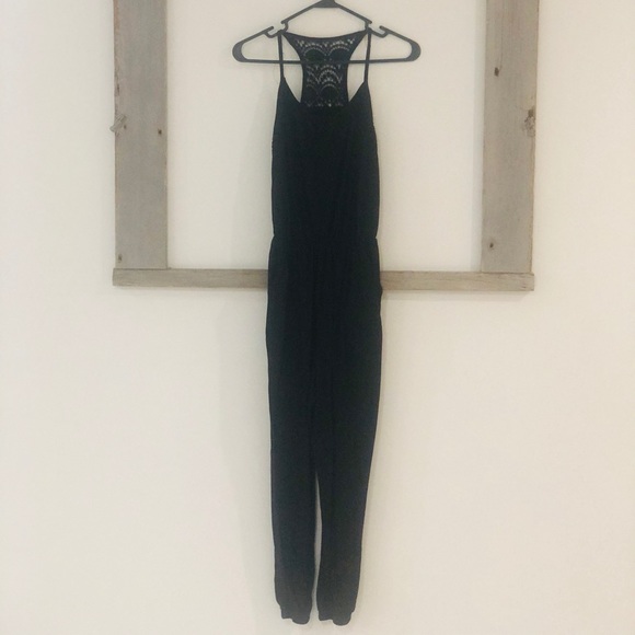 Black Jogger Jumpsuit - Picture 1 of 3